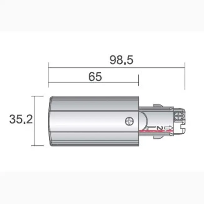 A-Track 3-phase Power Supply Left White