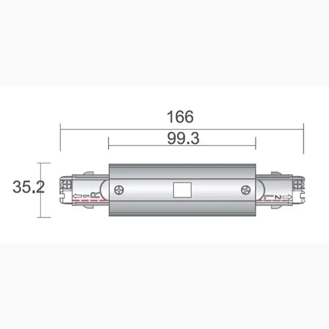 A-Track 3-phase Center feed Black