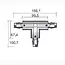 Connecteur en T triphasé A-Track droit blanc