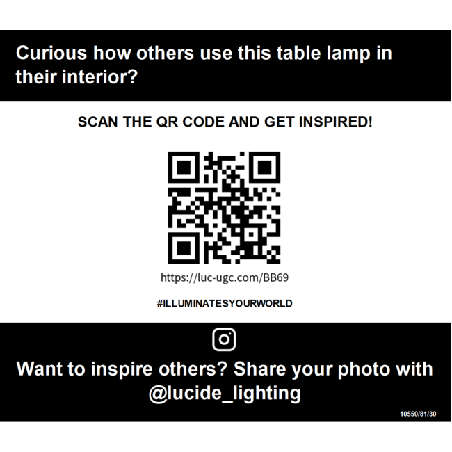 Premium MADUKA - Lampe de table - Ø 45 cm - 1xE27 - Noir - 10550/81/30