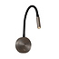 Lucide Premium Premium ASJA - Oplaadbare Wandspot / Wandlamp - Accu/Batterij - LED 3 StepDim - 1x3W 2700K - Grijs ijzer