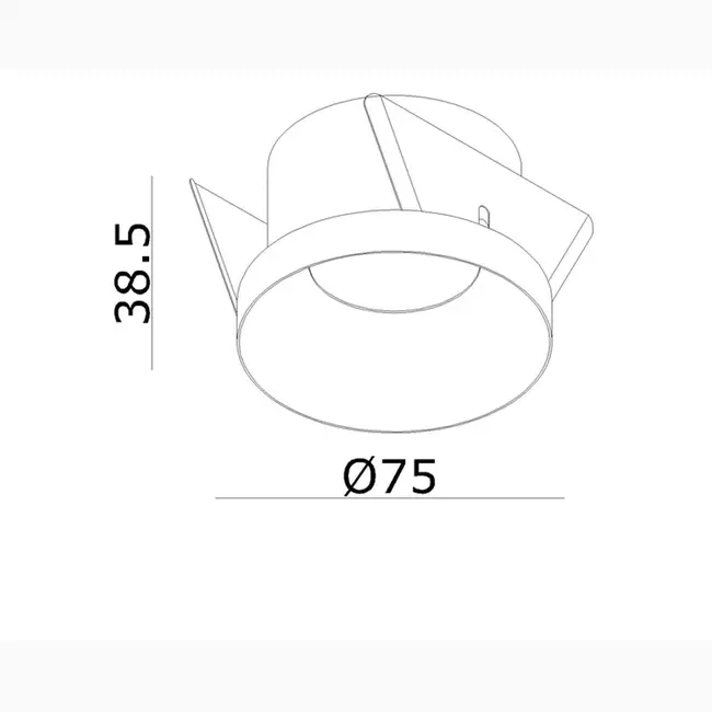 Clickfit Cave Medium IP54 Recessed Spotlight White