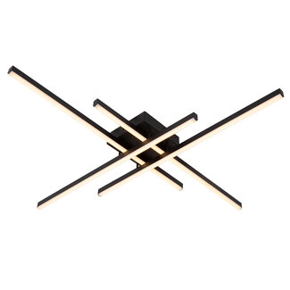 Lucide NOVAK - Ceiling light - LED Dimmable - CCT - 1x42W 2700K/4000K - Black