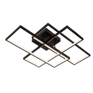 Lucide LOKERO - Plafonnière - LED Dimb. - CCT - 1x60W 2700K/4000K - Zwart