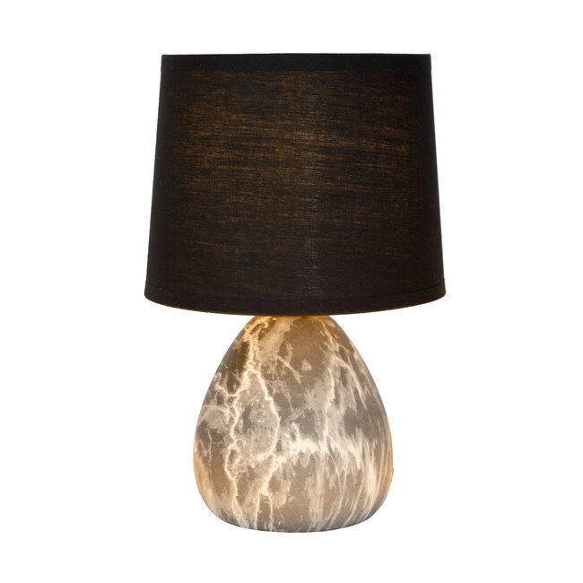 MARMO - Tafellamp - Ø 16 cm - 1xE14 - Zwart - 47508/81/30