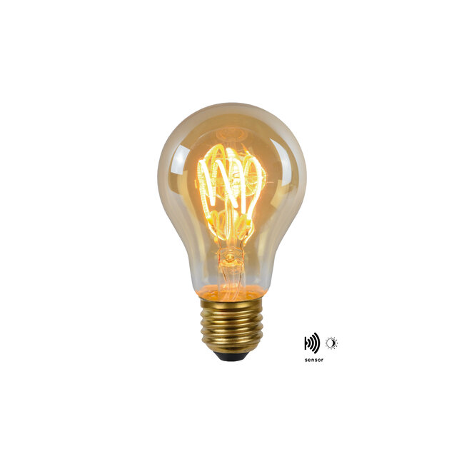 A60 TWILIGHT SENSOR - Filament lamp - Ø 6 cm - LED - E27 - 1x4W 2200K - Day/night sensor - Amber - 49042/04/62
