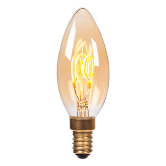 Lucide C35 - Ampoule à filament - Ø 3,5 cm - LED 3 StepDim (mémoire) - E14 - 1x3W 2200K - Ambre