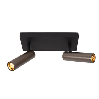 Lucide GRADO - Ceiling spotlight - 2xGU10 (MR11) - Grey iron