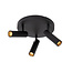 Lucide GRADO - Plafondspot - Ø 25 cm - 3xGU10 (MR11) - Zwart