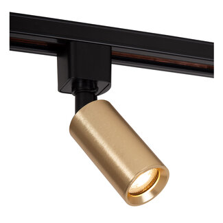 Lucide TRACK RITMO Railspot - 1-phase Rail system / Rail lighting - 1xGU10-MR11 - Matt Gold / Brass (Extension)