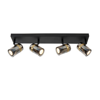 Lucide UPTON - Ceiling spotlight - 4xGU10 - Fumé