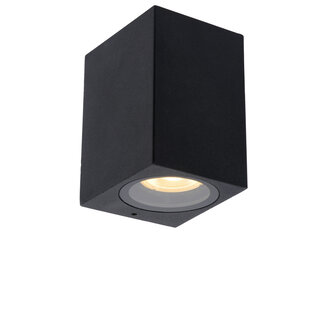 Lucide ZARO - Wandspot / Wandlamp Binnen/Buiten - 1xGU10 - IP44 - Zwart