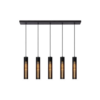 Lucide LIONEL - Hanglamp - 5xE27 - Zwart