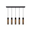LIONEL - Pendant lamp - 5xE27 - Black - 73406/05/30