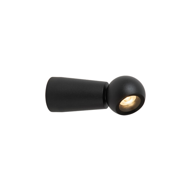 IPSOS - Wall lamp Bathroom - LED - 1x6W 2700K - IP54 - Black - 33200/05/30