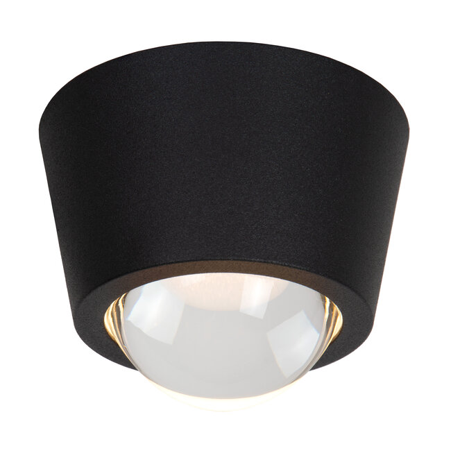 RIGON - Plafonnier - Ø 9 cm - LED - 1x6W 3000K - Noir - 04116/06/30