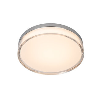 Lucide PLANO - Plafonnière Badkamer - Ø 28 cm - LED Dimb. - CCT - 1x16W 2700K/4000K - IP44 - Opaal
