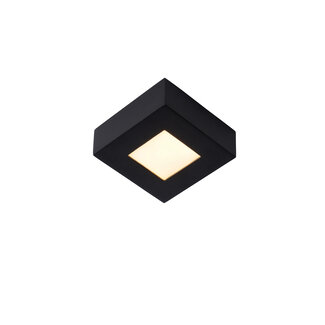 Lucide BRICE-LED - Plafonnière Badkamer - LED Dimb. - 1x8W 3000K - IP44 - Zwart