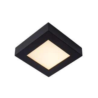 Lucide BRICE-LED - Plafonnière Badkamer - LED Dimb. - 1x15W 3000K - IP44 - Zwart