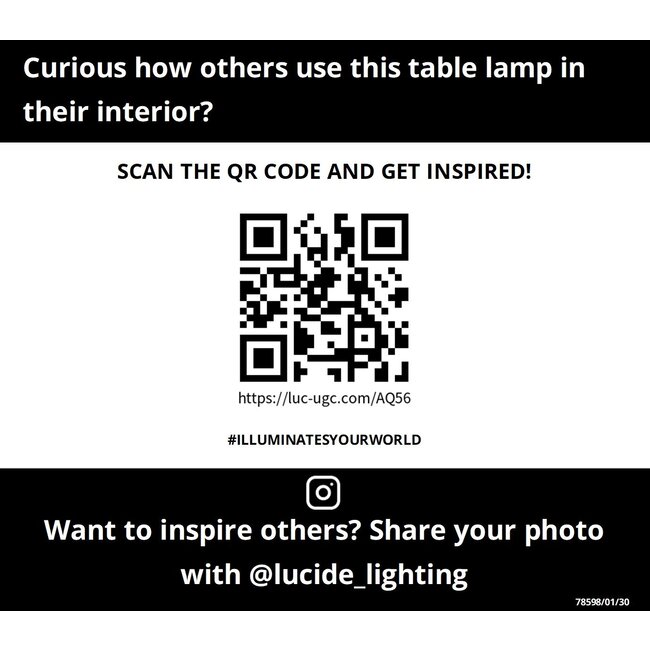 REDA - Lampe de table - 1xE27 - Noir - 78598/01/30