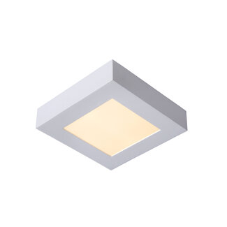 Lucide BRICE-LED - Plafonnière Badkamer - LED Dimb. - 1x15W 3000K - IP44 - Wit