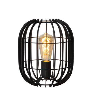 Lucide REDA - Tafellamp - Ø 22 cm - 1xE27 - Zwart