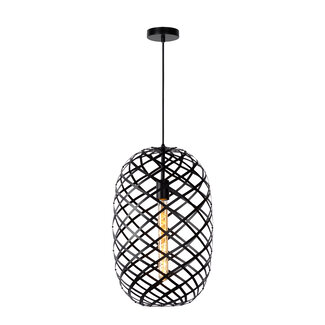 Lucide WOLFRAM - Pendant lamp - Ø 32 cm - 1xE27 - Black