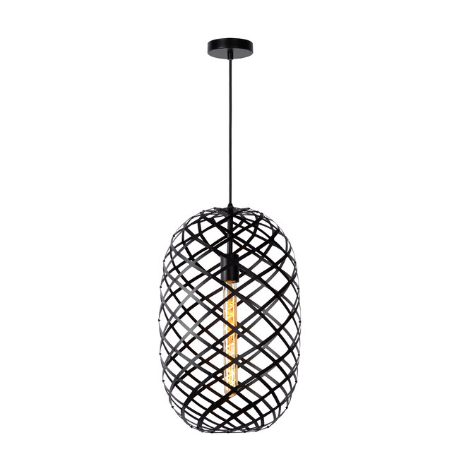 WOLFRAM - Hanglamp - Ø 32 cm - 1xE27 - Zwart - 21417/32/30