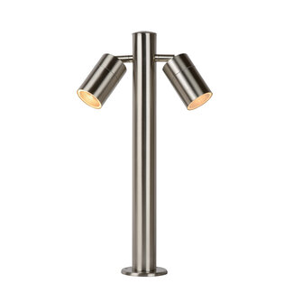 Lucide ARNE-LED - Pedestal lamp - Ø 6.3 cm - LED - GU10 - 2x5W 2700K - IP44 - Matt chrome