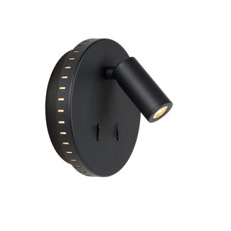 Lucide BENTJER - Bedside lamp / Wall lamp - Ø 14 cm - LED - 3000K - Black