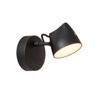 Lucide MILNE - Wandlamp - LED Dimb. - 1x8W 2700K - Zwart