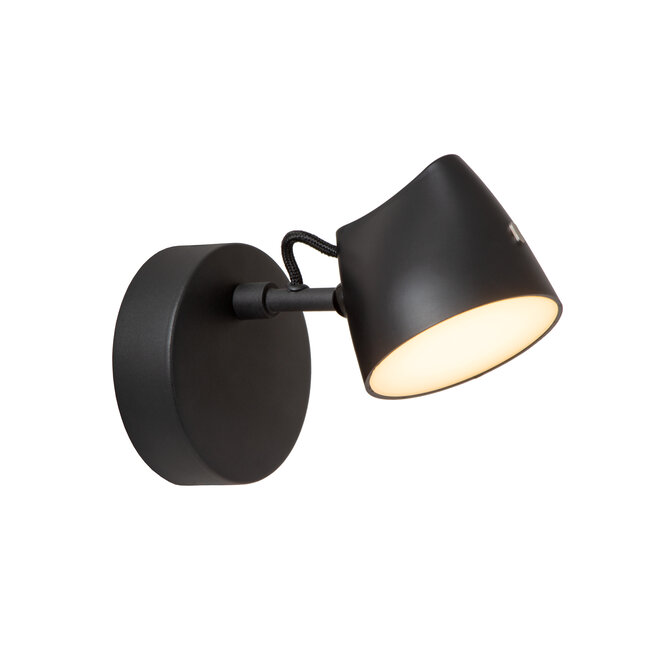MILNE - Wandlamp - LED Dimb. - 1x8W 2700K - Zwart - 44216/08/30