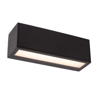 Lucide SUTTON - Applique - Énergie solaire - LED Dimb. - 1x2W 2850K/3150K - IP54 - Capteur jour/nuit - Noir