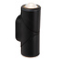 Lucide ERIN - Spot mural / Applique murale intérieur/extérieur - LED - 2x5W 2700K - IP65 - Noir