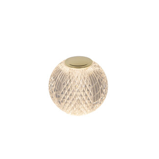 Lucide CINTRA - Oplaadbare Tafellamp - Accu/Batterij - Ø 9 cm - LED 3 StepDim - 1x1,5W 2700K - Transparant