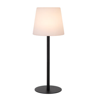 Lucide TYON - Lampe de table Rechargeable Intérieur/Extérieur - Batterie/Piles - LED Dim. - 1x2W 2700K - IP65 - Noir