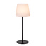 Lucide TYON - Lampe de table Rechargeable Intérieur/Extérieur - Batterie/Piles - LED Dim. - 1x2W 2700K - IP65 - Noir
