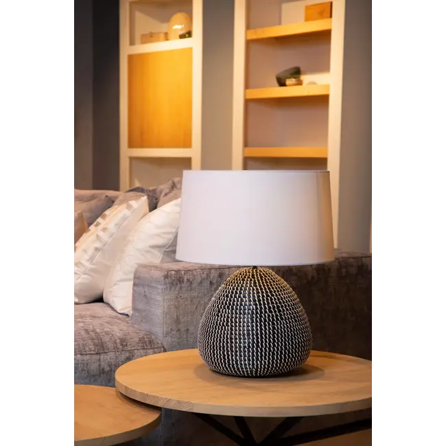 Premium MADUKA - Lampe de table - Ø 45 cm - 1xE27 - Noir - 10550/81/30