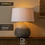 Lucide Premium Lampe de table Premium MADUKA - Ø 45 cm - 1xE27 - Naturel