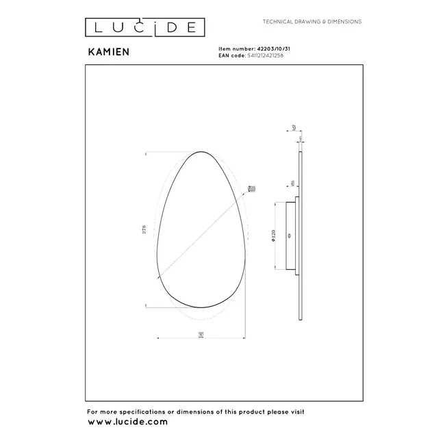 Premium KAMIEN - Wandlamp - LED - 1x11W 2700K - Wit - 42203/10/31