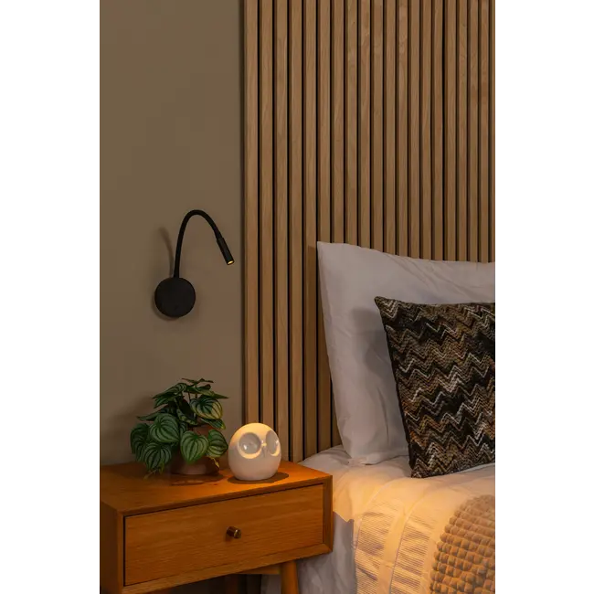 Premium ASJA - Rechargeable Wall Spotlight / Wall Lamp - Battery - LED 3 StepDim - 1x3W 2700K - Black - 41206/03/30