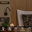 Premium ASJA - Oplaadbare Wandspot / Wandlamp - Accu/Batterij - LED 3 StepDim - 1x3W 2700K - Zwart - 41206/03/30