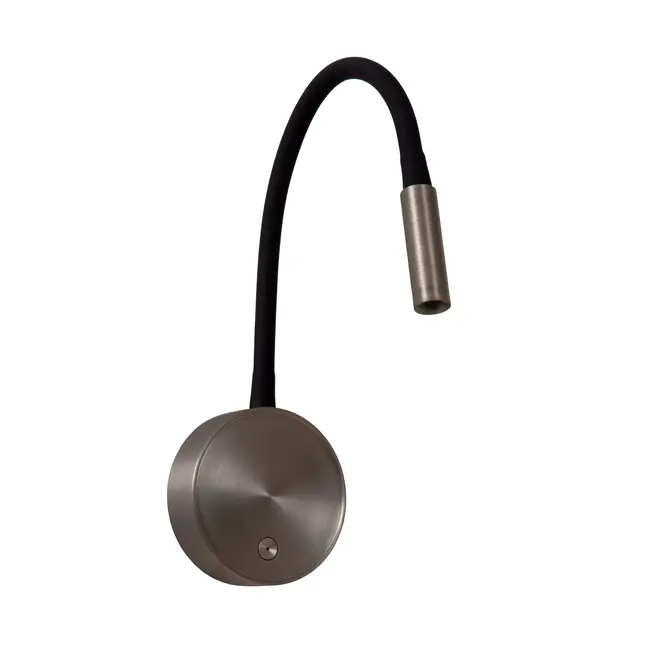 Premium ASJA - Rechargeable Wall Spotlight / Wall Lamp - Battery - LED 3 StepDim - 1x3W 2700K - Gray iron - 41206/03/15