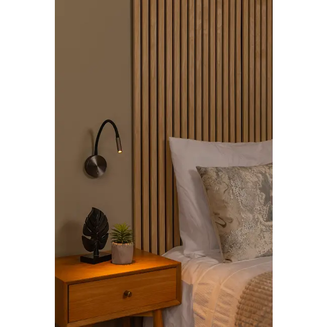 Premium ASJA - Rechargeable Wall Spotlight / Wall Lamp - Battery - LED 3 StepDim - 1x3W 2700K - Gray iron - 41206/03/15