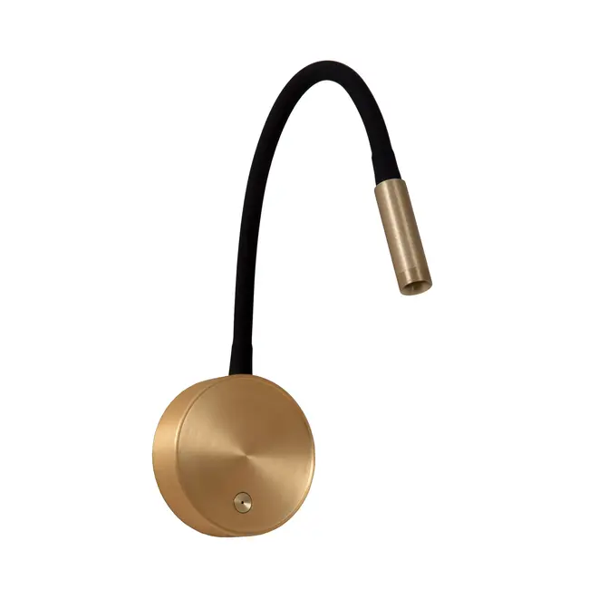 Premium ASJA - Oplaadbare Wandspot / Wandlamp - Accu/Batterij - LED 3 StepDim - 1x3W 2700K - Mat Goud / Messing - 41206/03/02