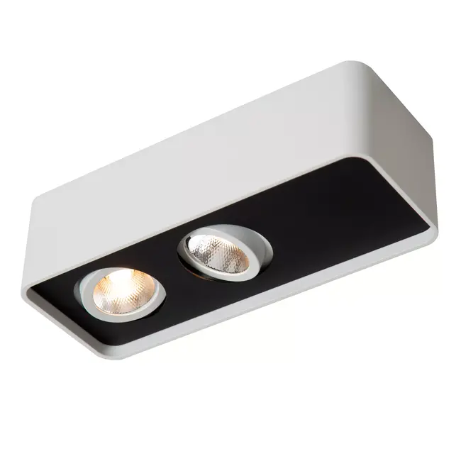 Premium ANGULAR - Ceiling spotlight - LED Dimming. - 2x5W 2700K - White - 23975/10/31