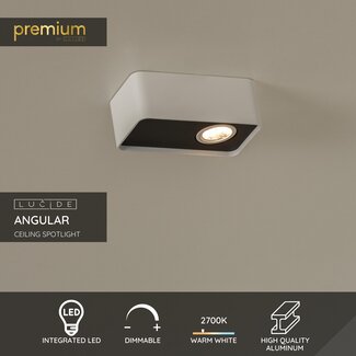 Lucide Premium Premium ANGULAR - Plafondspot - LED Dimb. - 1x6W 2700K - Wit