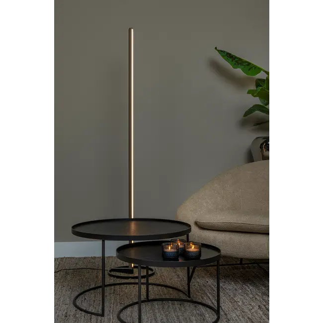 Premium BRAGA - Floor lamp - Ø 30 cm - LED Dimming. - CCT - 1x22W 2700K/4000K - Coffee - 23772/18/96