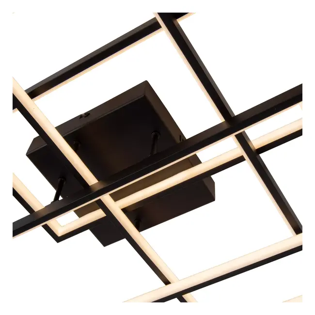 LOKERO - Flush ceiling light - LED Dim. - CCT - 1x60W 2700K/4000K - Black - 78101/60/30