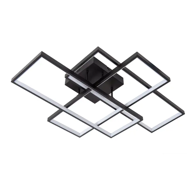 LOKERO - Flush ceiling light - LED Dim. - CCT - 1x60W 2700K/4000K - Black - 78101/60/30